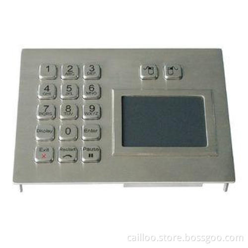 IP65 Metal Industrial Touchpad with 15 Keys Numeric Keypad